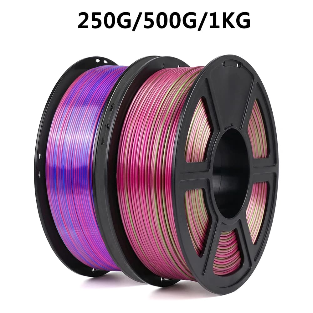 250g 500g 1kg PLA silk Red green, Red Blue 3D Printer Filament 1.75mm 3D Printing filament vacuum packaging 250gx2
