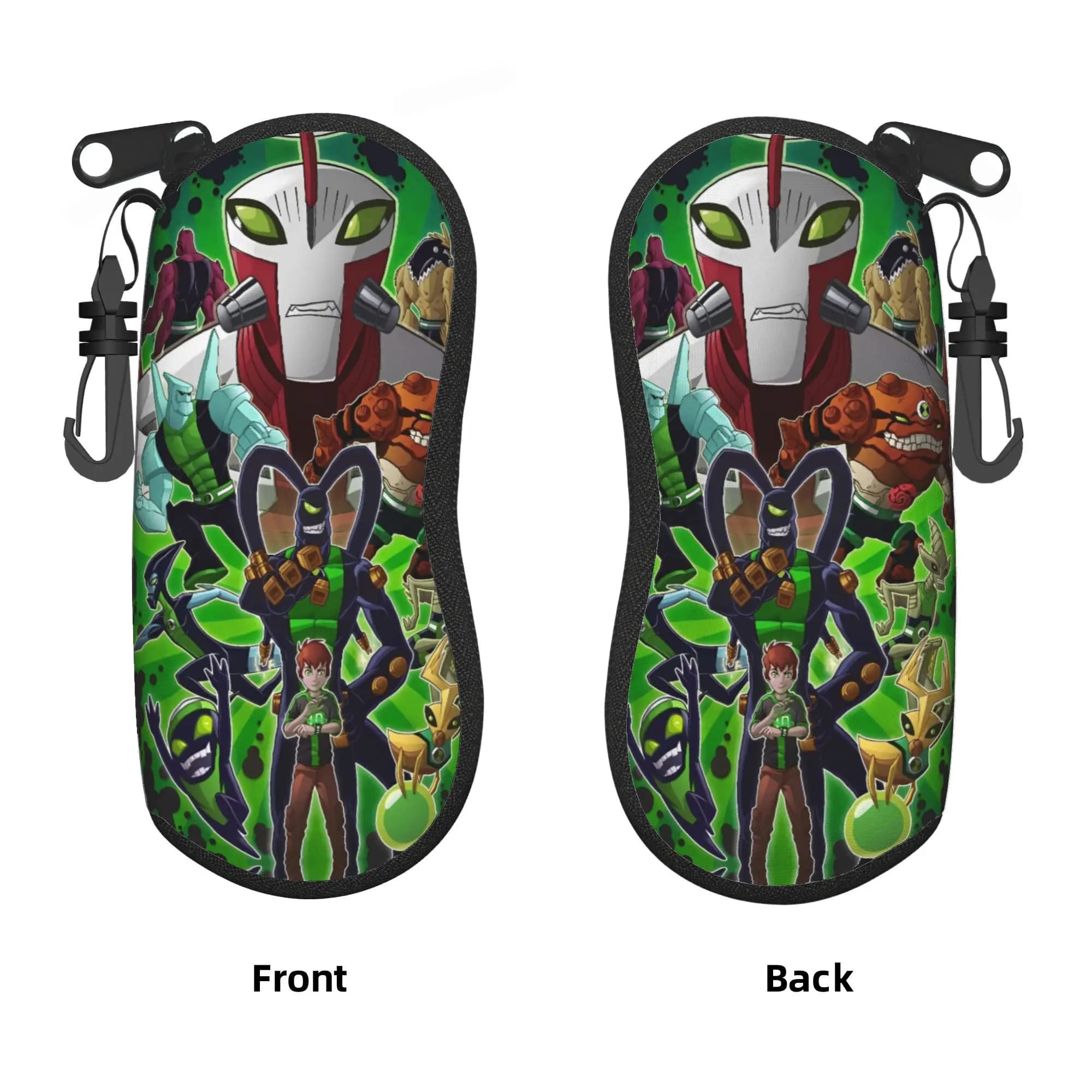 Ben 10 Hero Time Stories Fuzzy Glasses Case Men Women Sunglasses Pouch Soft Print Eyewear Storage Convenient Glasses Box