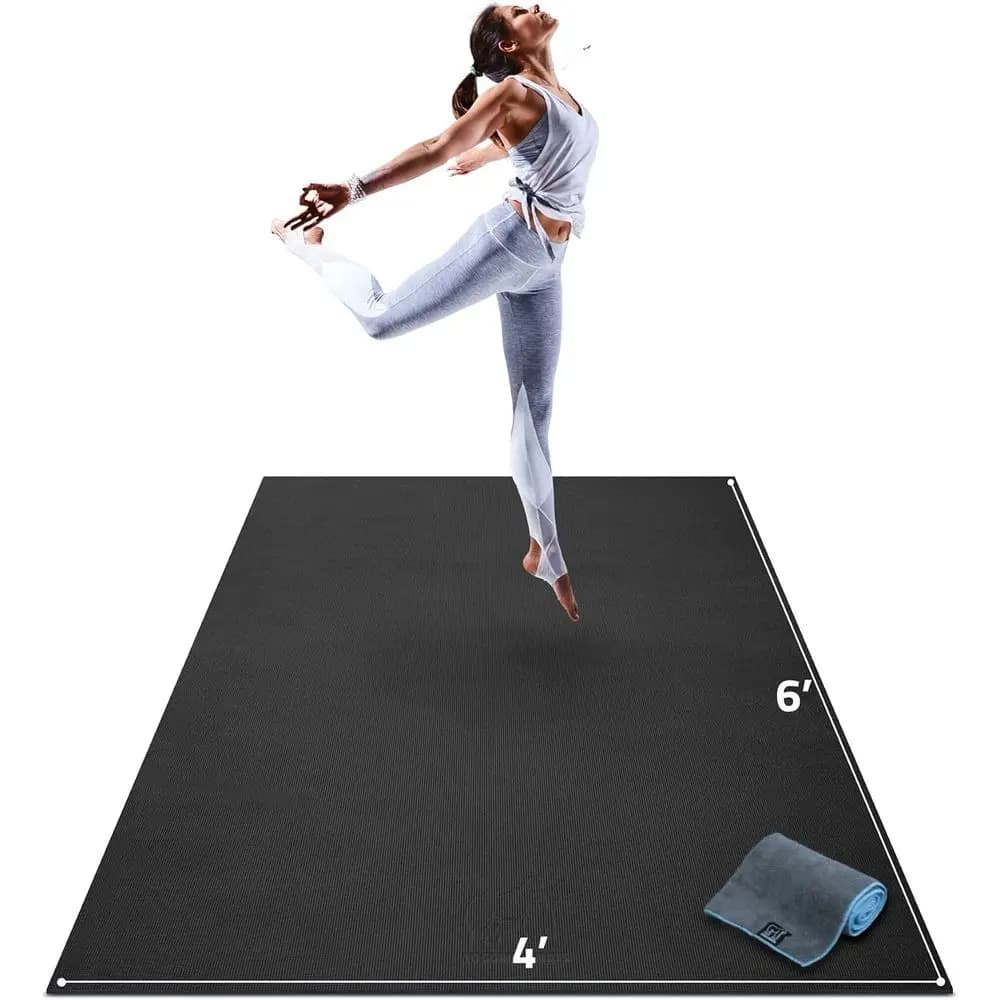 Tappetino Yoga Extra Spesso 8mm Antiscivolo - 6x4 o 7x5 Piedi, Ultra Confortevole per Palestra Domestica e Stretching