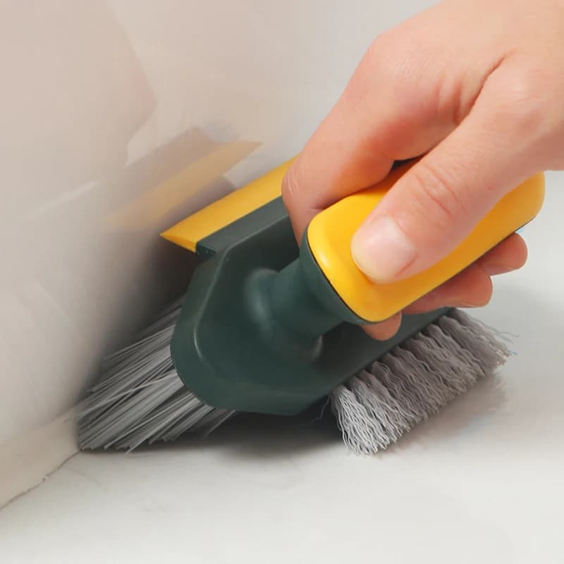 4 in 1 Spazzola per pulizia a forma di V Cucina Bagno Piastrelle Spazzola per pulizia pavimenti Scanalatura per finestra Angolo muro Spazzole per WC Strumenti
