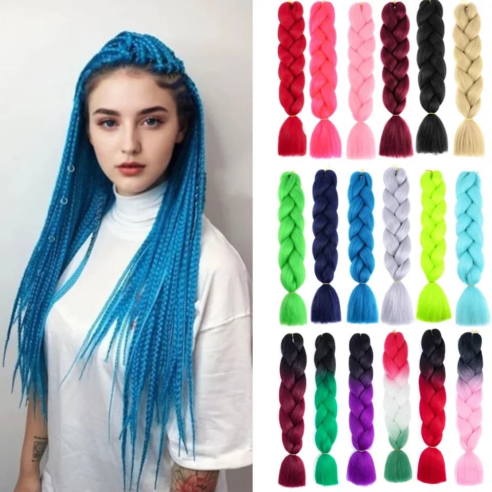 2026 Xpression Synthetic Big Braids Crochet Hair Braids Extensions Yaki Straight Hair Women's Jumbo Braids Hair Daily Wear