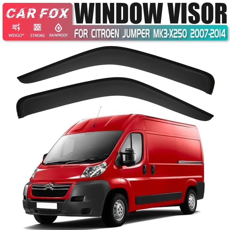 Per CITROEN Jumper 2007-2024: Deflettori per Finestrini Auto, Tendalini Parasole, Protezioni Antipioggia per Finestrini Laterali, Accessori Auto