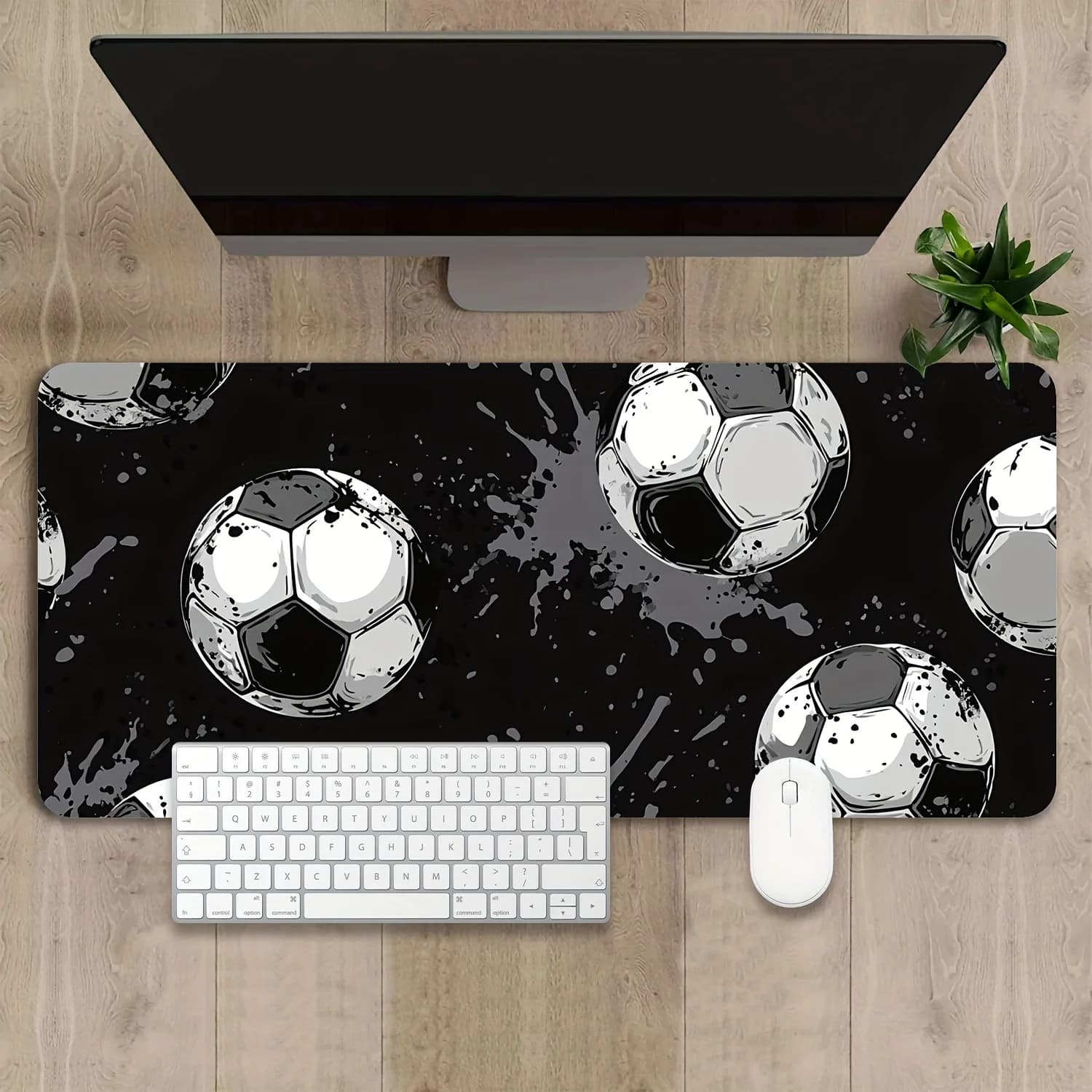 Tappetino per mouse da ufficio e gaming, confortevole tappetino da scrivania con superficie in tessuto di precisione e base in gomma stabile per computer, PC, laptop, tastiera e scrivania da lavoro.