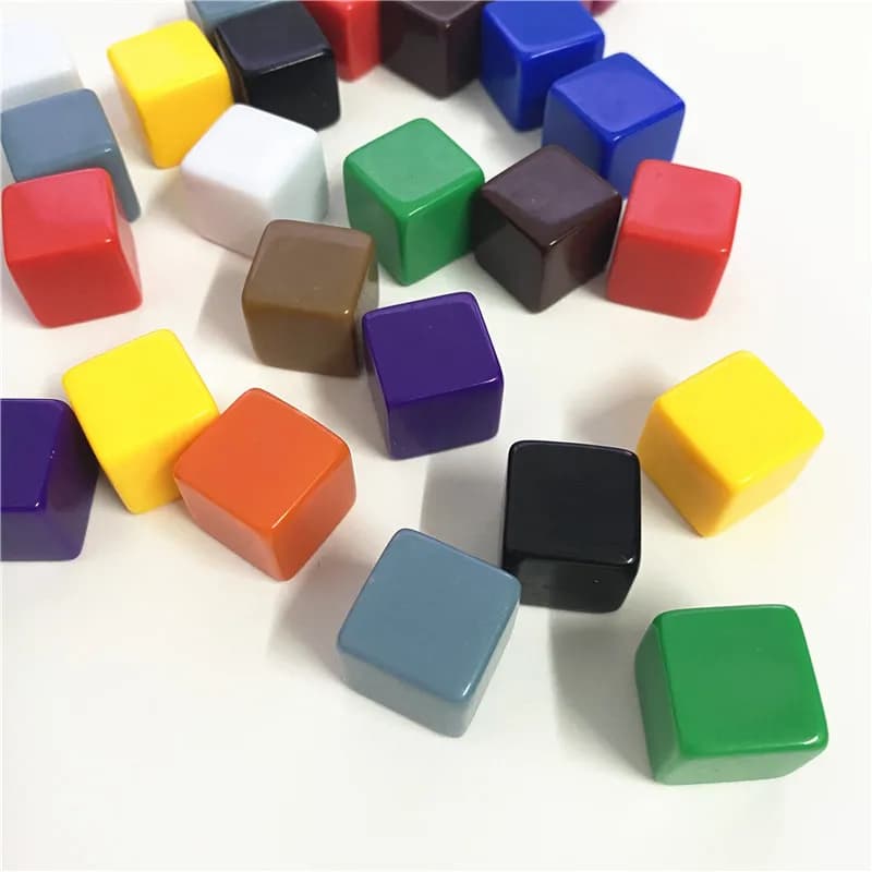 10 pz 16 MILLIMETRI Vuoto Ktv Dadi Paintless Pianura Inciso FAI DA TE Poker Gioco Da Gioco Dadi Scacchi Gioco Da Tavolo Dadi Didattico 11 colori