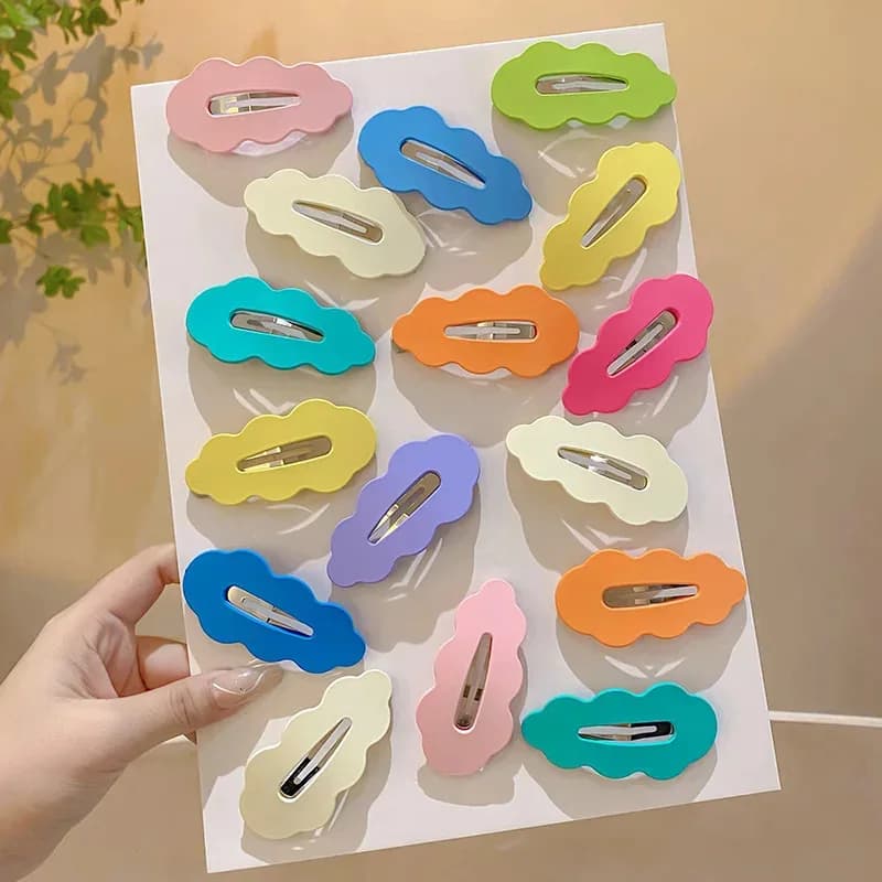 Accessori per Capelli Donna alla Moda, Fermagli a Forma di Nuvola Colorati, Stile Primavera-Estate, Set di 20 Pezzi