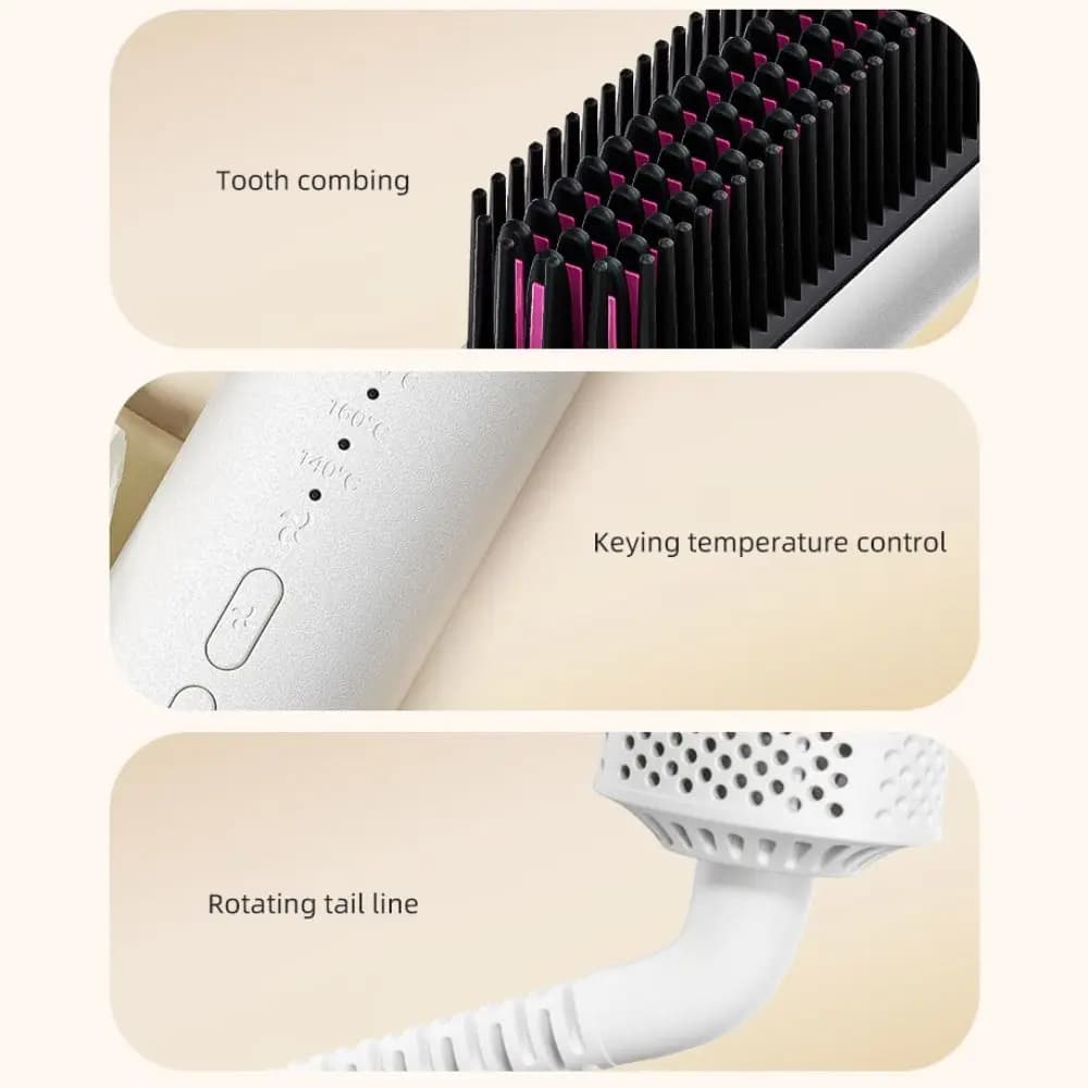 New Negative ion hair plate 4 comb temperature settings to smooth cold air comb for smooth hair wired antiscotting