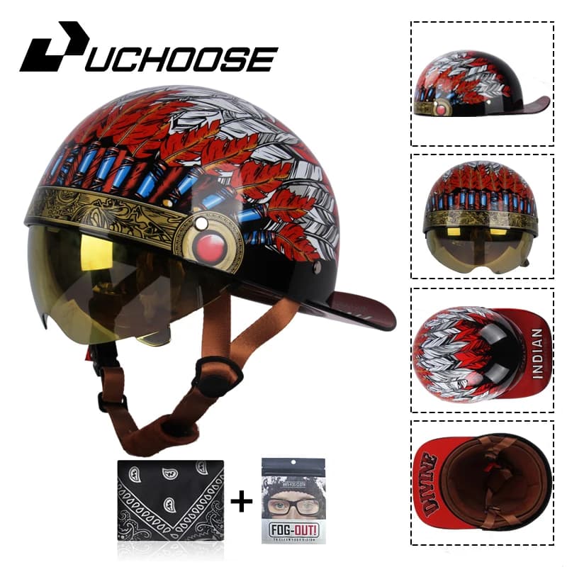 2024 Adult Open Face Summer Retro Riding Bicycles Vintage Half Helmet Baseball cap kids riding Motocross men woman