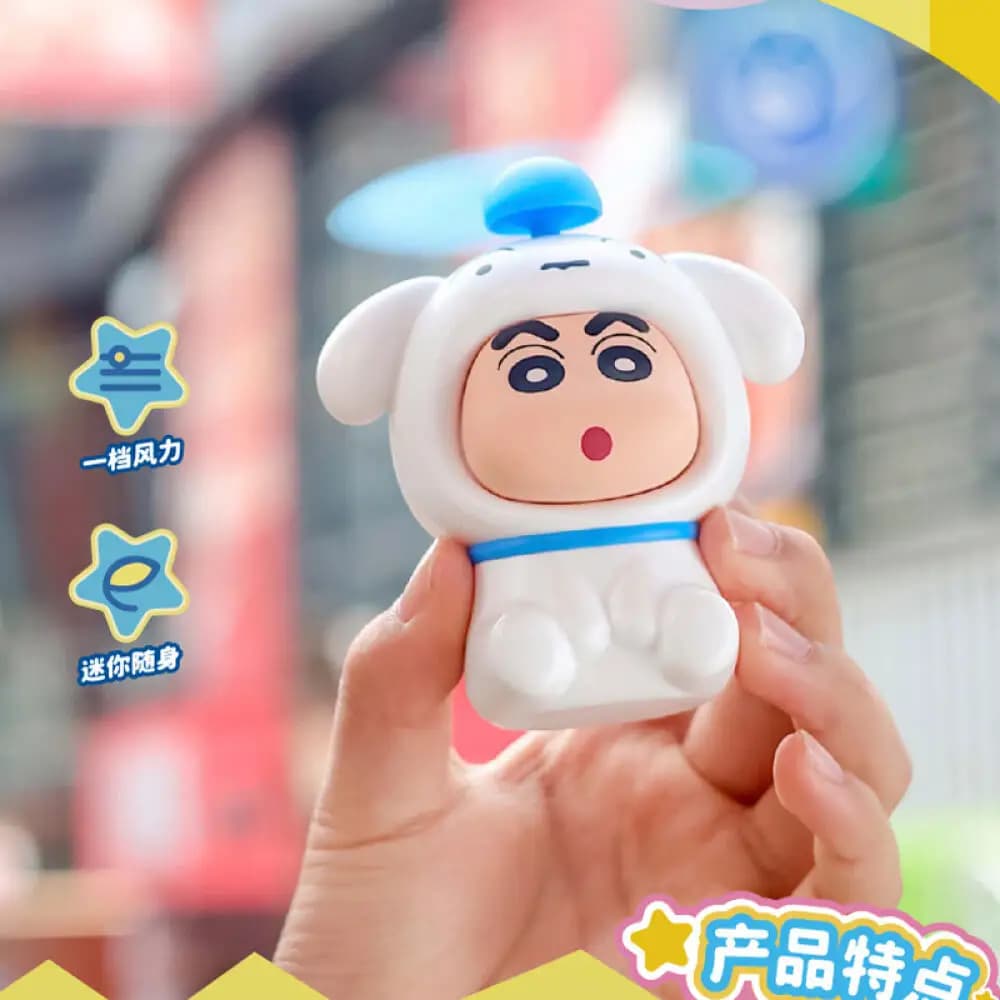 Cartoon Girls Small Fan Crayon Shin-Chan Usb Mini Charging Handheld Small Fan Kwaii Summer Portable Small Electric Fan Gift
