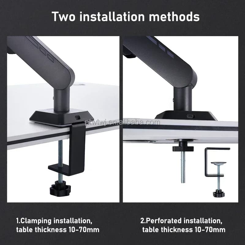 In stock Plastic Coated Iron Design RGB Mechanical Monitor Stand Optimal Workspace Comfort And Convenience Monitor Arm Stand