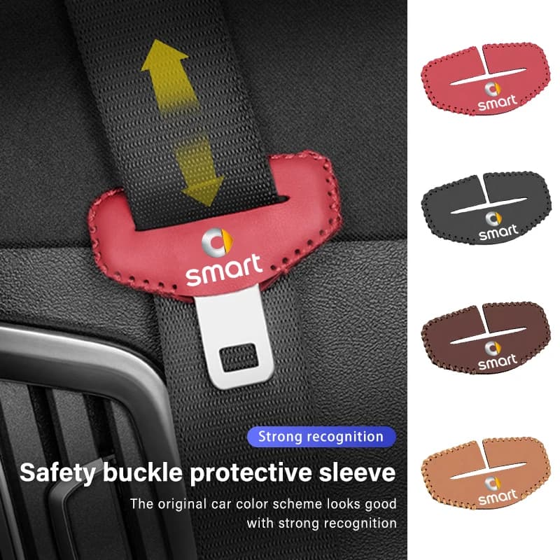 For Smart Car Seatbelt Buckle Cover Lock Buckle Plug Cover Protector Covers Fortwo 451 450 453 Forfour Cabrio Crossblade