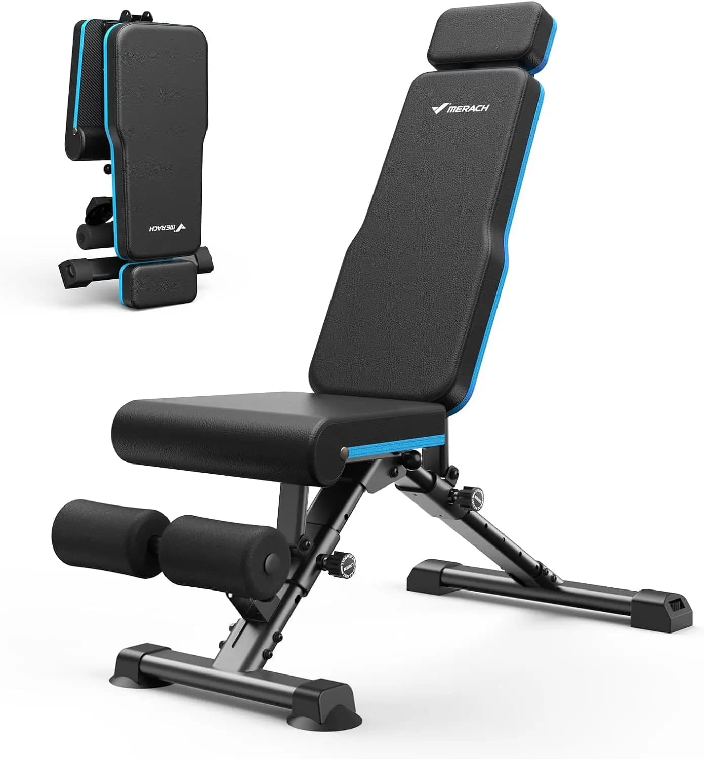 Panca per Pesi Regolabile, Panca Pieghevole Veloce per Palestra Domestica con Design Inclinabile, Declinabile e Piatto per Allenamento Completo del Corpo