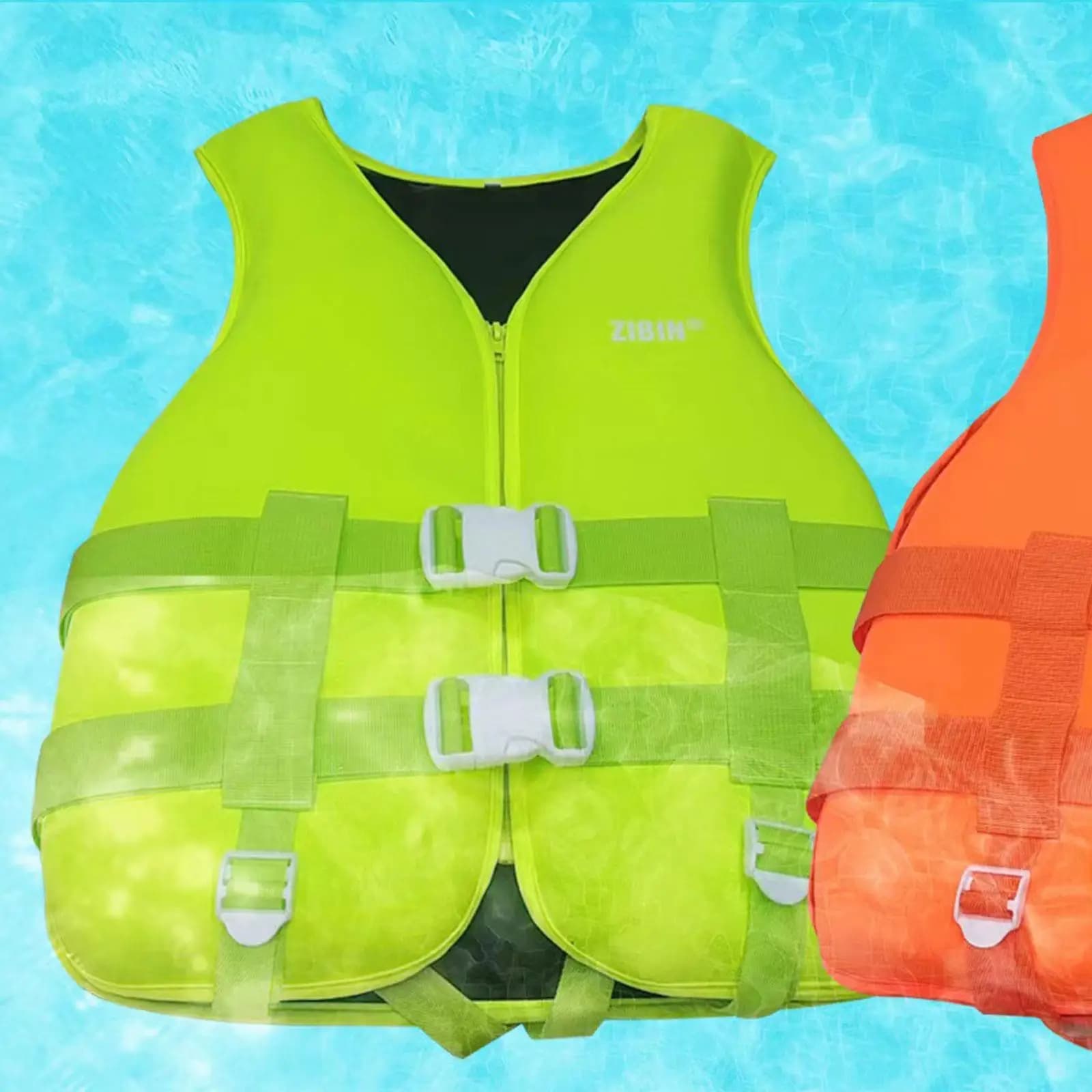Neoprene Swim Vest Adjustable Buoyancy Life Waistcoat Outdoor Water Sport Floating Jacket for Adult and Children Kayak Boating