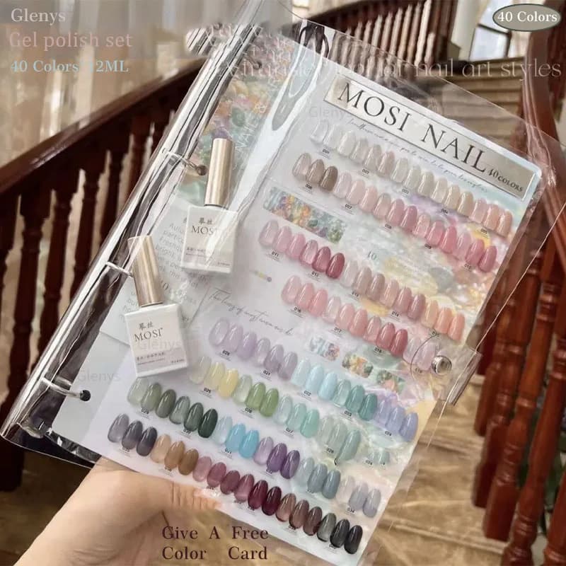 Gleys40 colore ghiaccio permeabile all'acqua smalto per unghie gel netto rosso popolare semi permanente gel ad immersione nail art vernice studio set