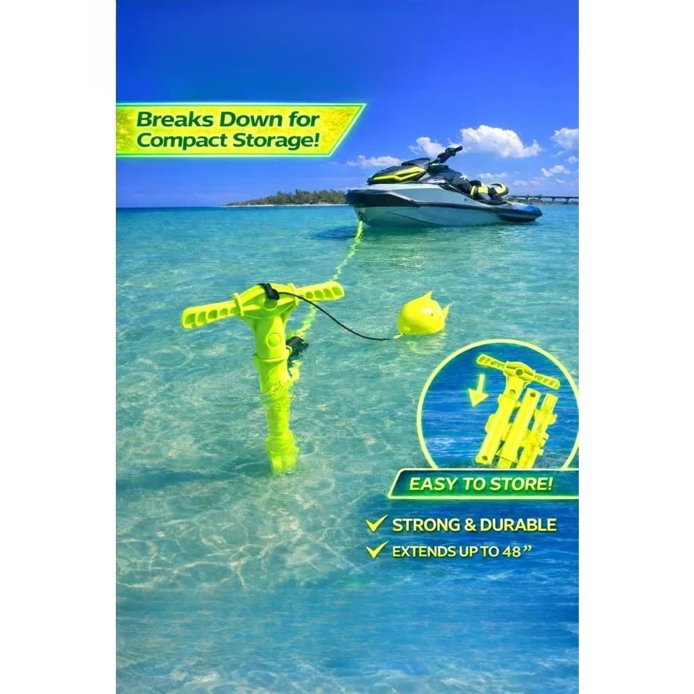 Kit Ancoraggio per Acque Basse per Barche, Moto d'Acqua, Kayak e Imbarcazioni Sportive da Sabbia