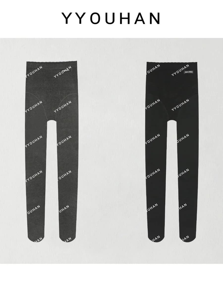Versatile Minimalist High Elastic 3D Butt Line Leggings That Don't Fall off C7926 by Moon No Fish Eat Monthly Ladies Trousers