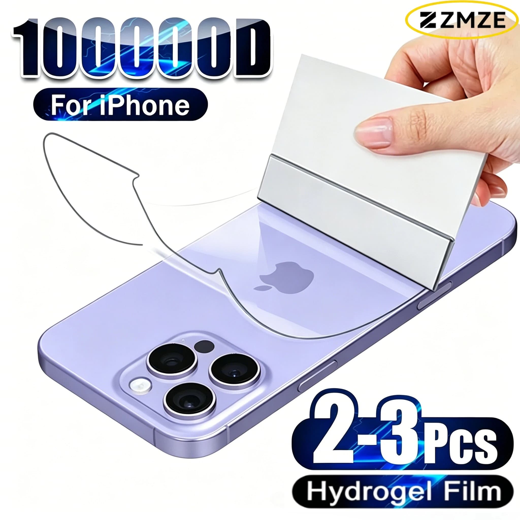 2/3Pcs Back Hydrogel Film For iPhone 17 16 15 Pro Max 14 13 14 12 11 XS XR Soft Clear Screen Protector Anti-Scratch Back Film