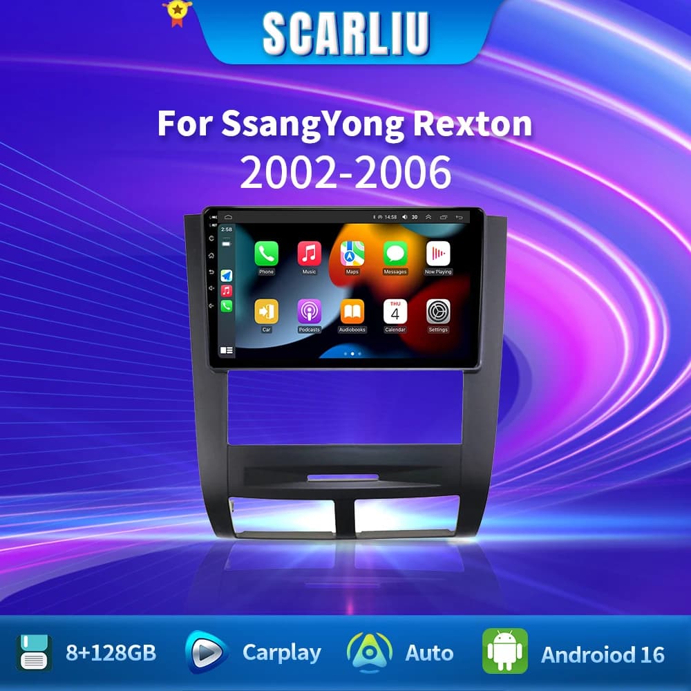 Autoradio per SSANGYONG Rexton 2002 - 2006 Multimedia Automotive Carplay Android Auto Wireless 8Core wifi gps Autoradio Video