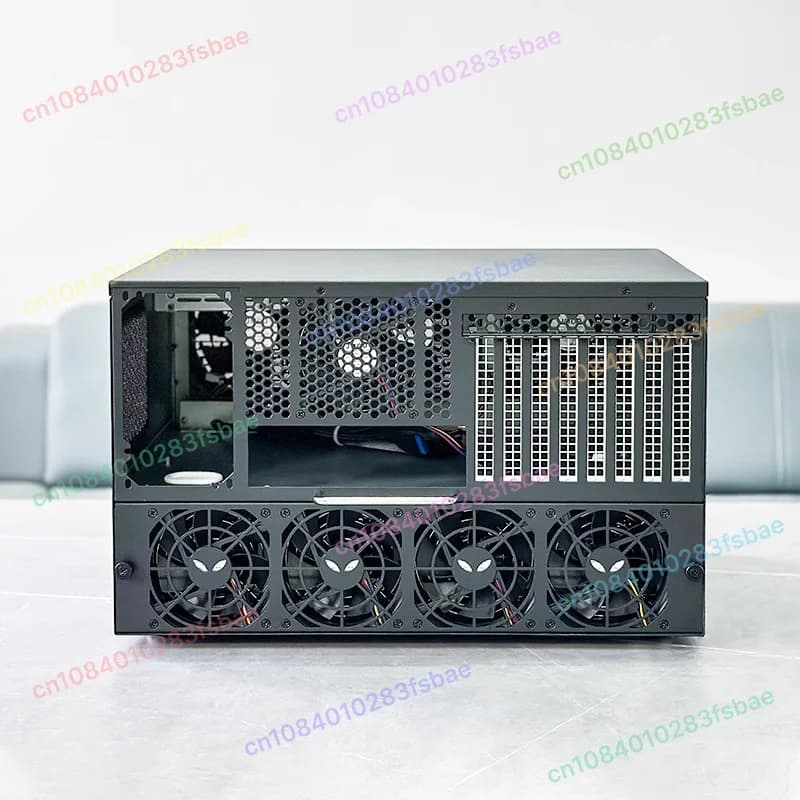 Chassis NAS a 12 alloggiamenti con scheda madre e alimentatore ATX Sistema di archiviazione server all-in-one con 8 slot PCI a tutta altezza