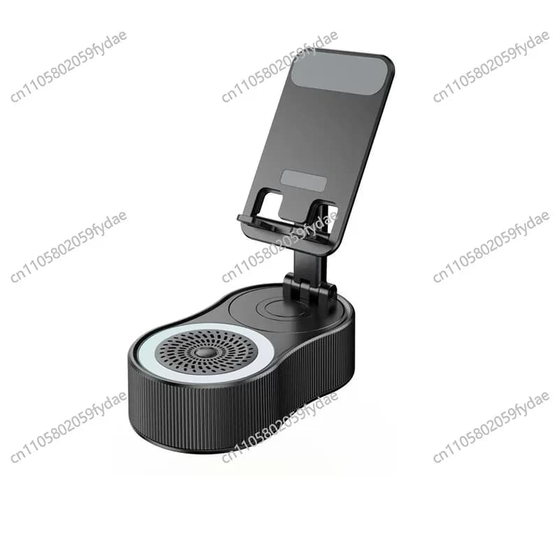 Supporto per Telefono Rotante a 360 Gradi con RGB, Power Bank Integrato, Altoparlante Wireless Mini Portatile e Atmosferico