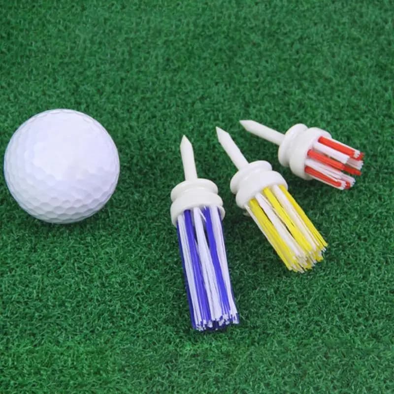Plastic Golf Tees Brush Unbreakable Tee 54/70/83mm Golfing Tees Plastic Long Ball Base Low Friction Golf Practice Kit