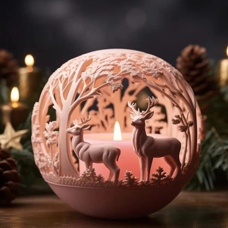 Top Quality Christmas Themed Resin Craft Molds for Candle And Soap Making - Holiday Decoration Mold Set