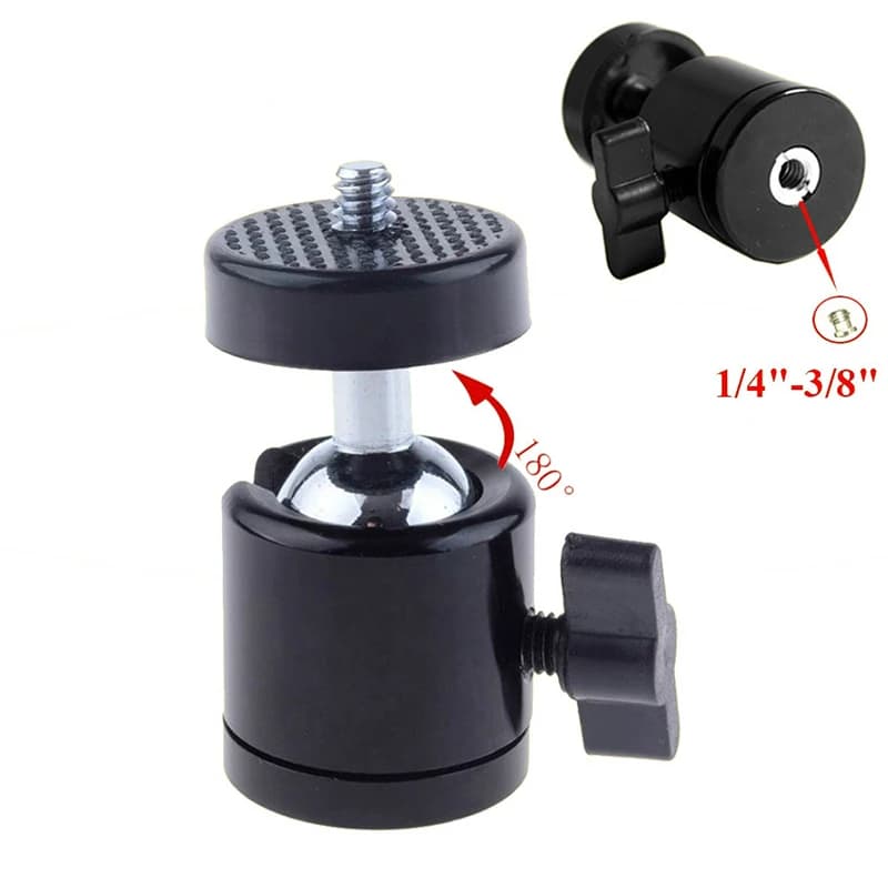 Camera Ball Head 360 Degrees Swivel Tripod Ballhead 1/4 Phone Stand Monopod Mount Adapter For DSLR Cameras Tripods Mount Adapter