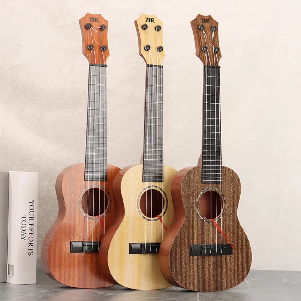 Ukulele a 4 Corde Giocattolo Musicale, Ukulele Giocattolo con Manopole Regolabili, Simulazione Ukulele Giocattolo Suonabile e Durevole