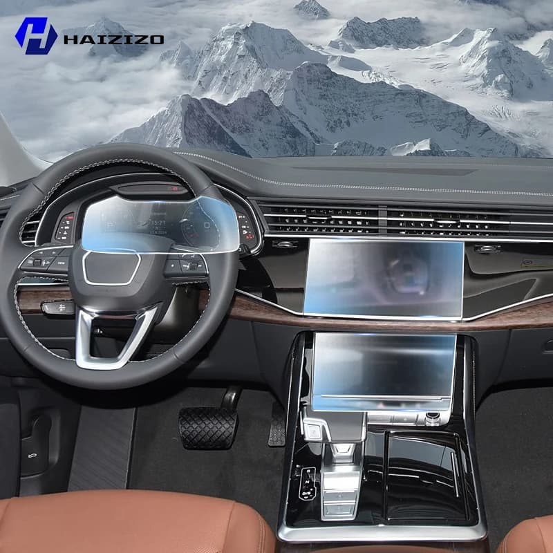 Per Audi Q7 Q8 2019-2025 Interni auto Protezione schermo opaca console Navigazione GPS Scena LCD Pellicola TPU Resistente ai graffi PPF