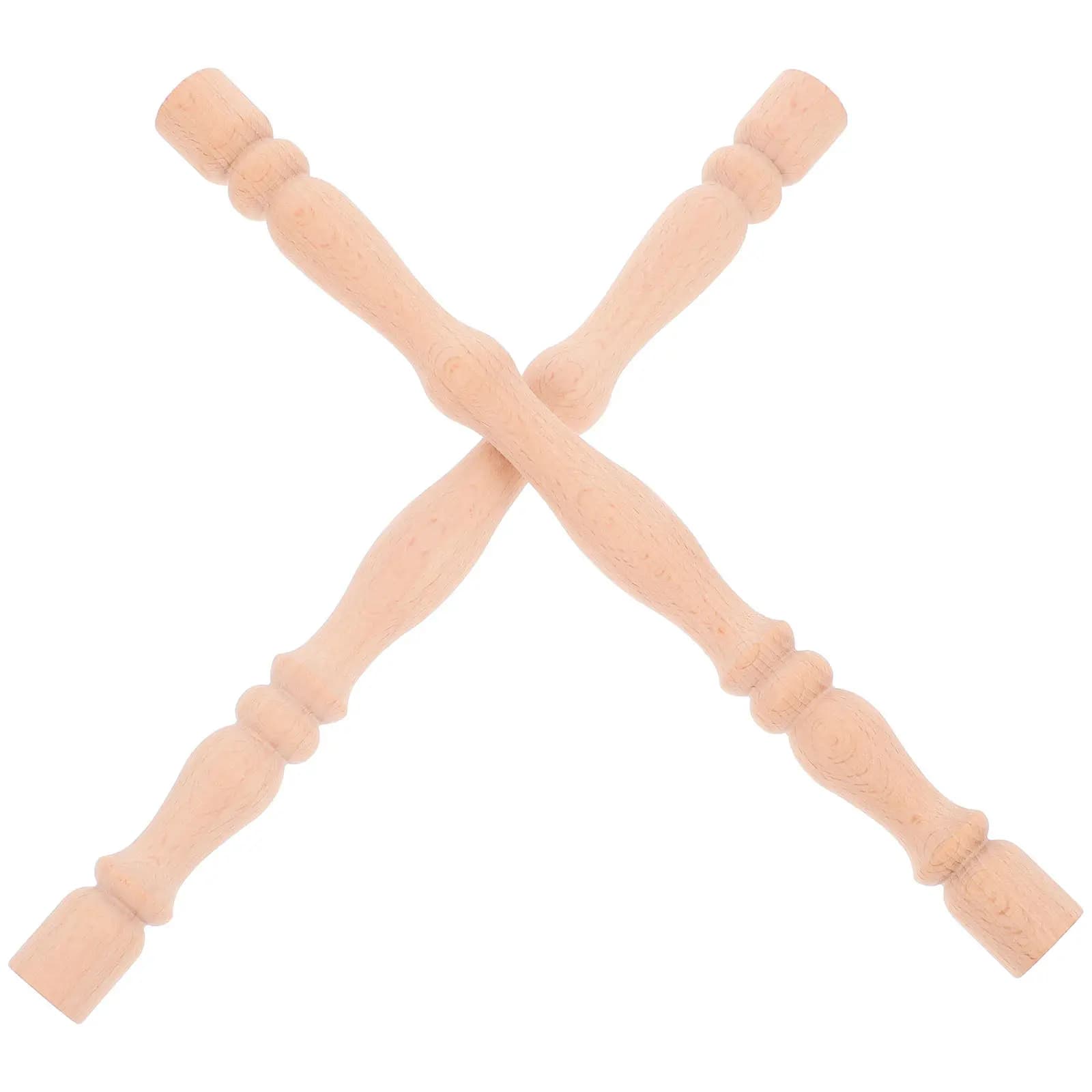 2 Pezzi Colonne Romane in Legno Massello, Piccole Colonne per Corridoio, Decorazione Casa, Gambe per Mobili e Vetrinetta Vini, Interni