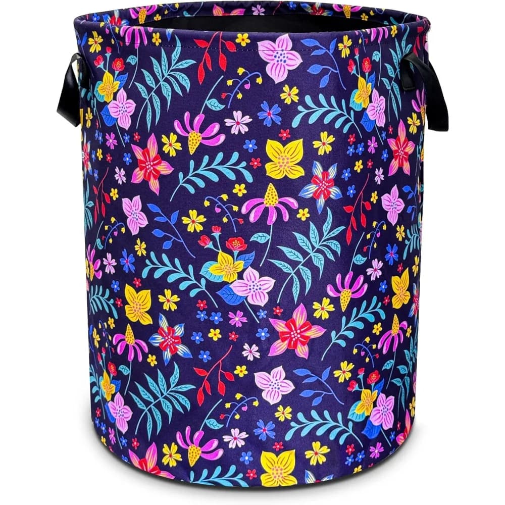Oxford Floral Fabric Foldable Bedding Basket - Funny Tote Bag Basket to store clothes, toys and bathroom