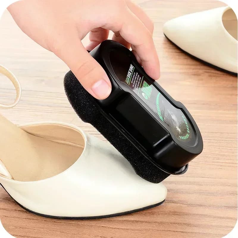 Spazzola per scarpe in spugna multifunzionale per la cura della pelle, spazzola per lucidare le scarpe, spazzola per la pulizia dell'olio per scarpe, prodotti per la casa