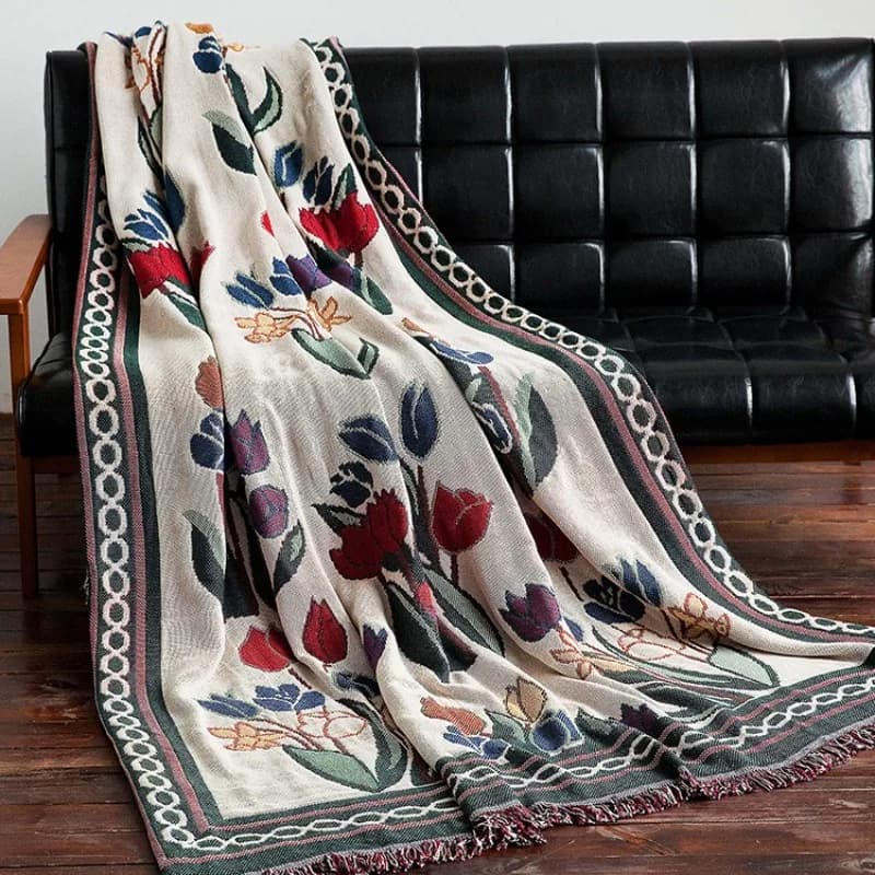 Living Room Sofa Blanket Fully Covered Fabric Single and Double Person Blanket Home Textile Cotton Material Soft
