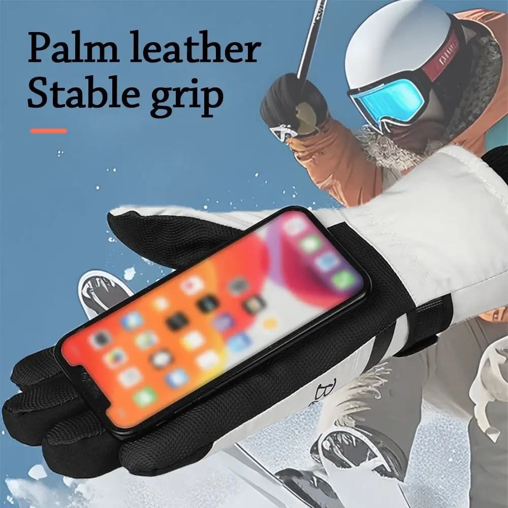 Fashionable Hot Winter Gloves Fleece Lining Ski Gloves Non-slip Snowboard Ski Gloves Waterproof Windproof Cycling Gloves Man Woman