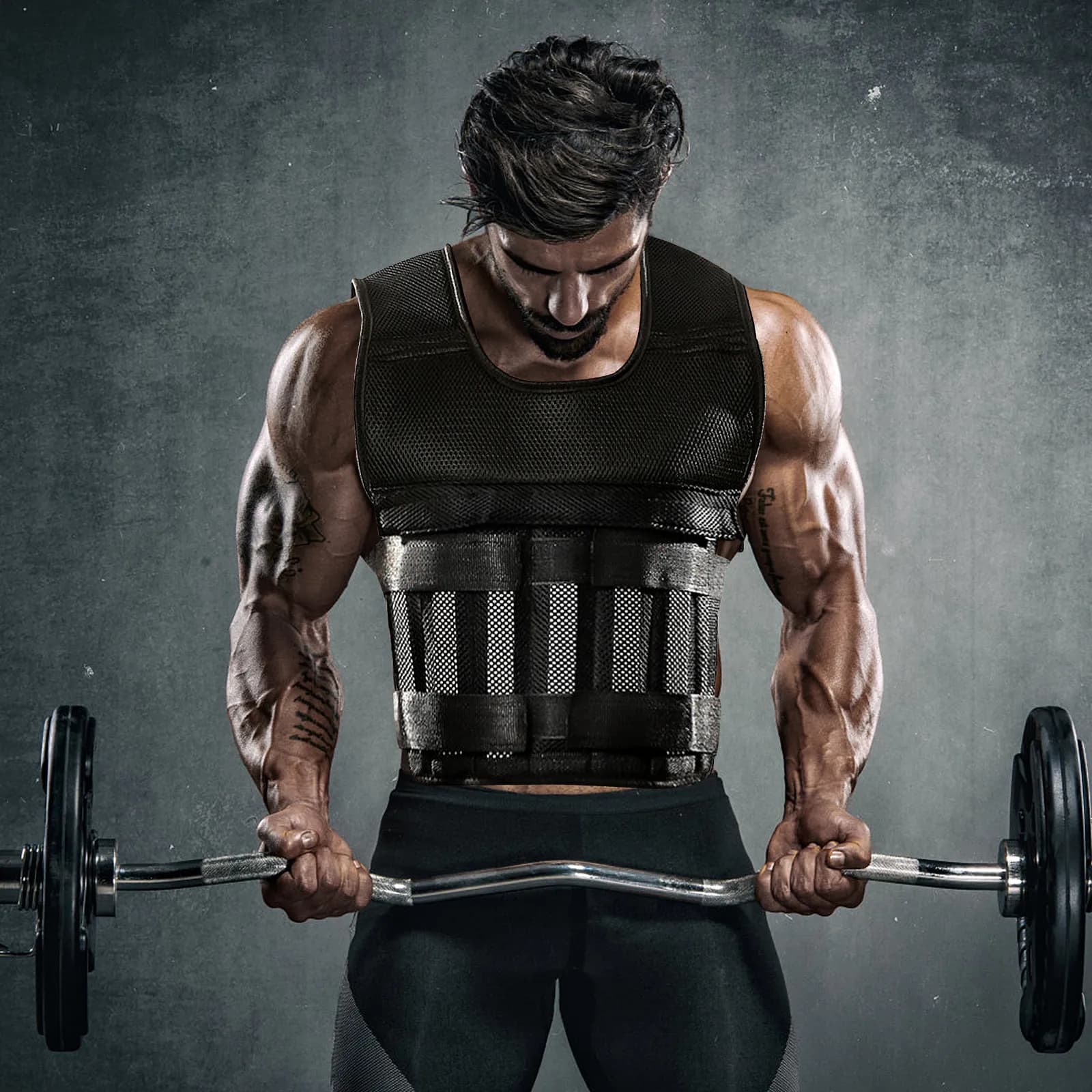 4Pcs Safe Rounded Steel Plates 0.2kg Each Non-Rust Electroplated for Weighted Vest Leg Strap Arm Strap Fitness Exercise