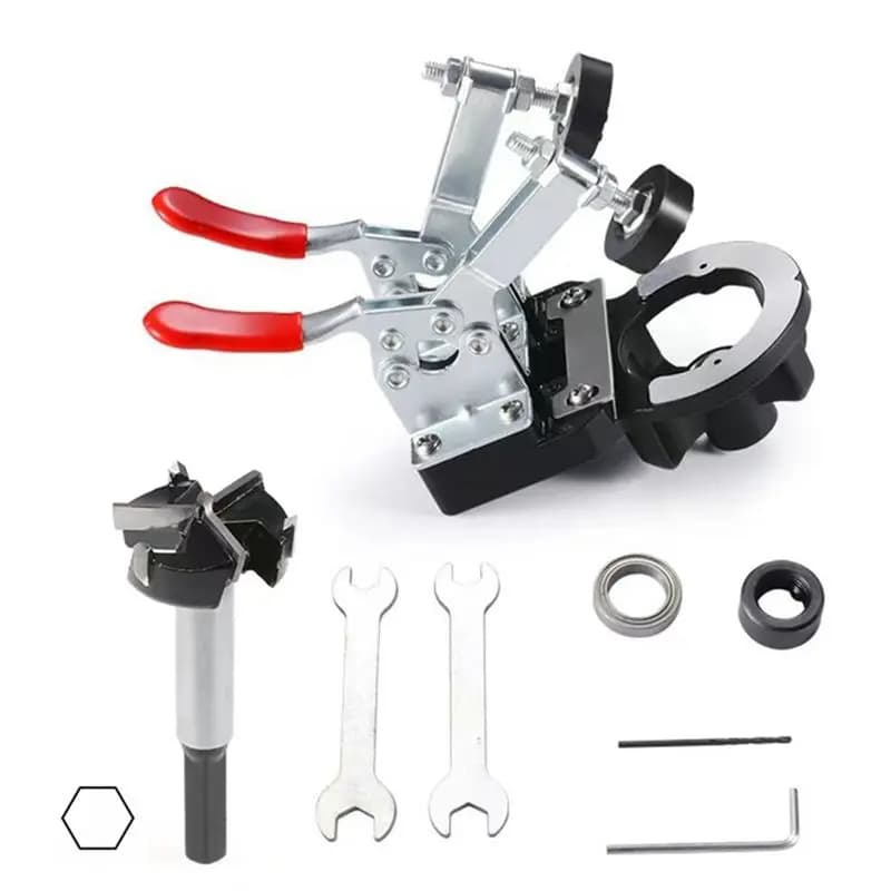 ABHU 35Mm Concealed Cabinet Door Hinge Mounting Jig,Hinge Hole Drilling Tool,Hinge Hole Locator, Cabinet Hinge Drill Bit