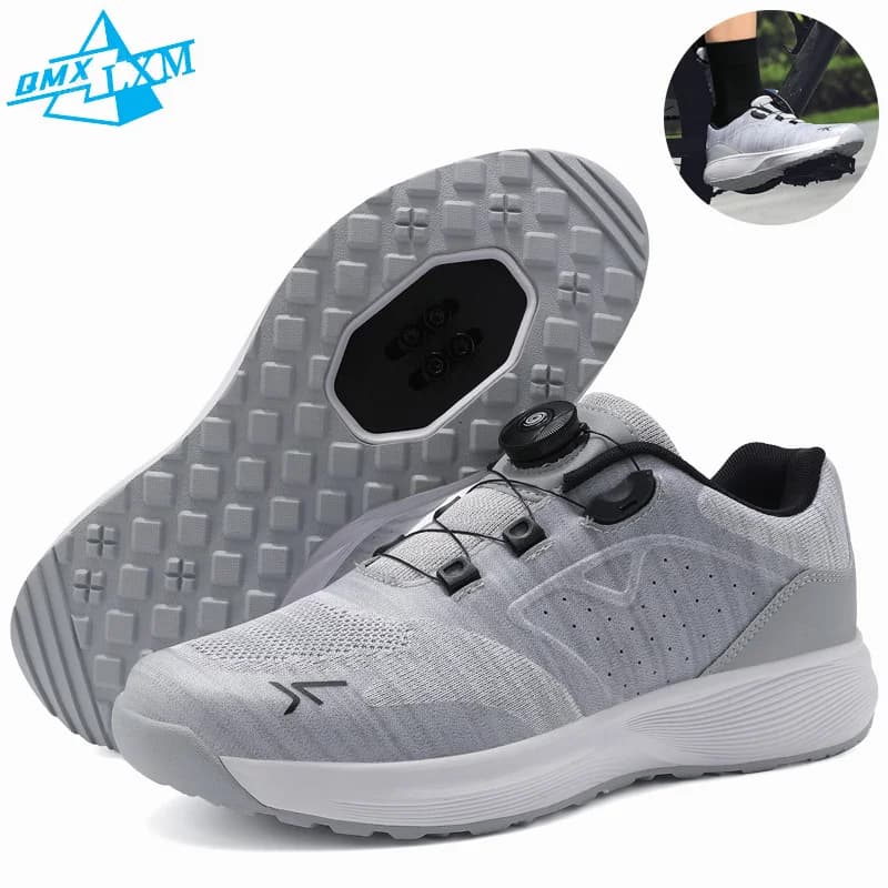 LiXingMing Mtb Scarpe da ginnastica da ciclismo da uomo Nuova maglia traspirante con serratura Scarpe da bicicletta da donna antiscivolo per il tempo libero Escursionismo Dirt Bike Calzature