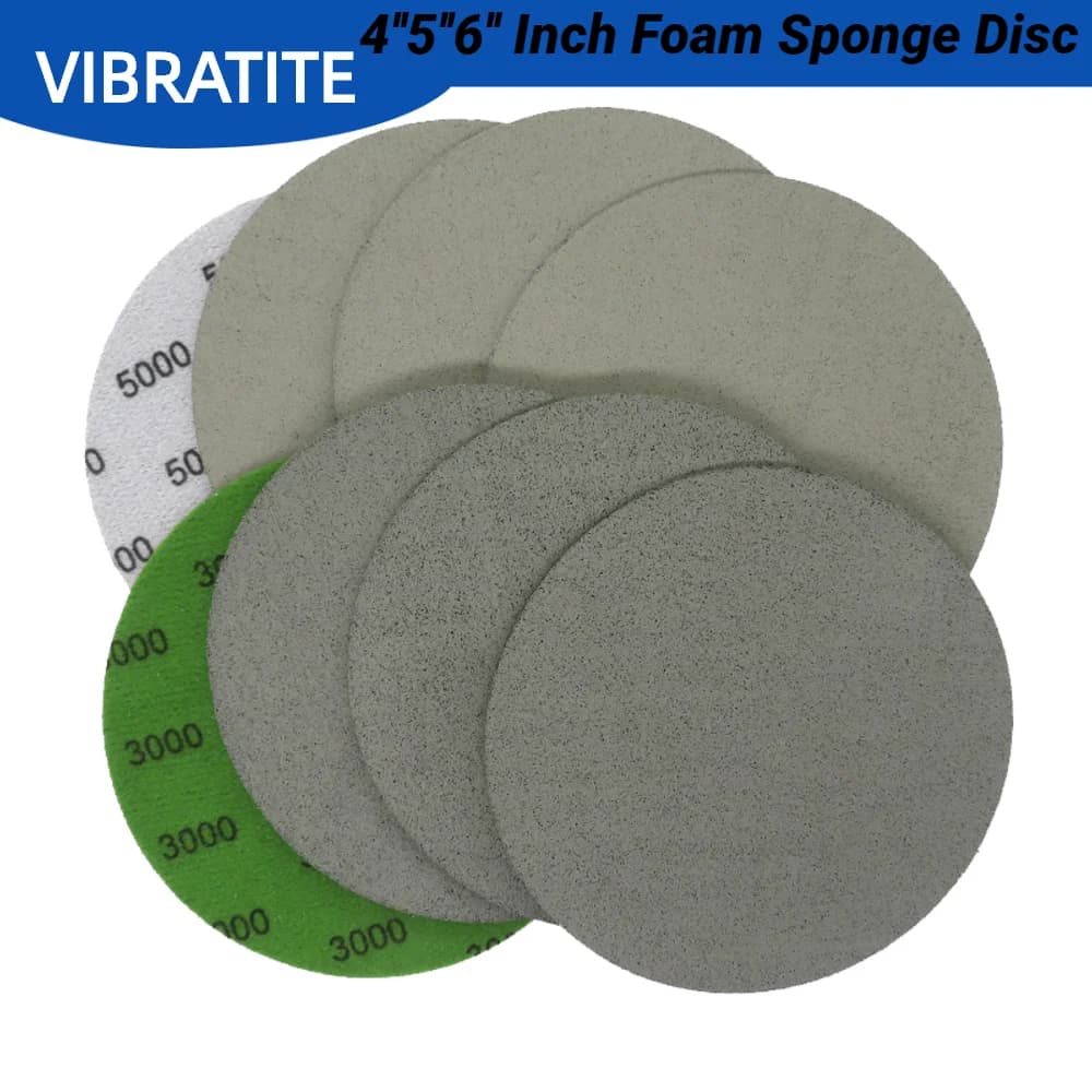 Disco in spugna abrasiva in schiuma da 5/6 pollici Carta vetrata fine Grana 3000/5000 Asciutto e bagnato per lucidatura di metalli per cartongesso in legno per auto (5 pezzi)