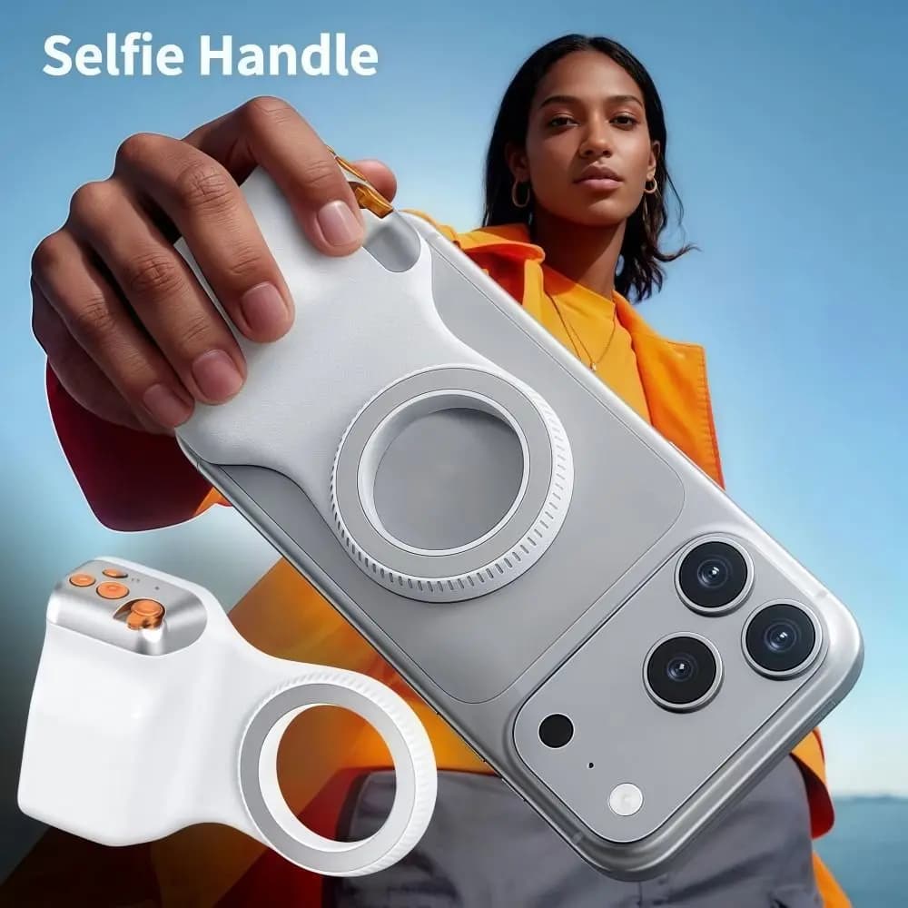Supporto Magnetico Bifacciale per Fotocamera Smartphone con Telecomando per iPhone 12-17/HUAWEI/SAMSUNG ETC