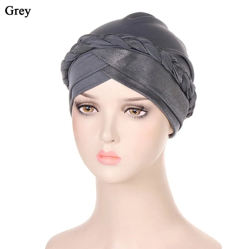 Women Braid Head Wrap Indian Chemo Cap Sleep Cap Turban Hat Cancer Hat