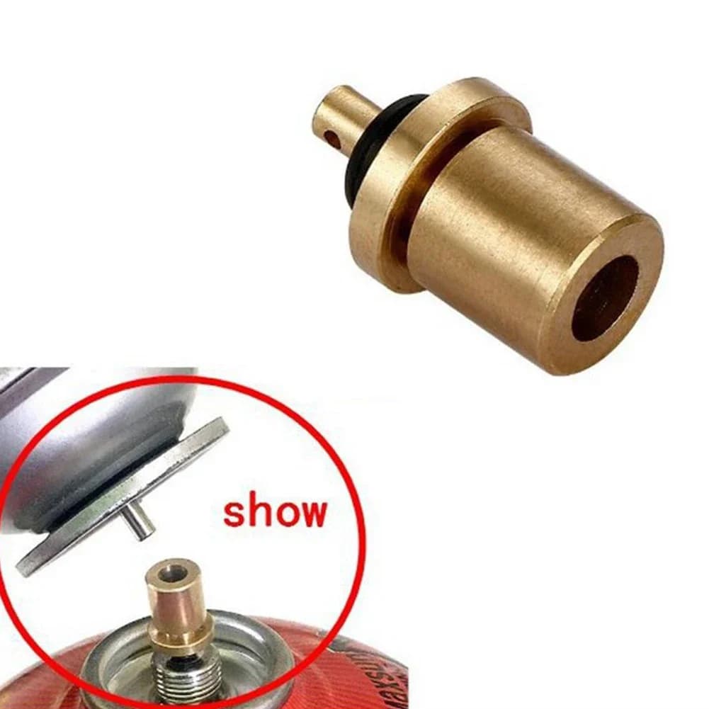 1 pcs gas charging adapter brass stove inflate butane cylinder for camping picnic hiking and outdoor sports