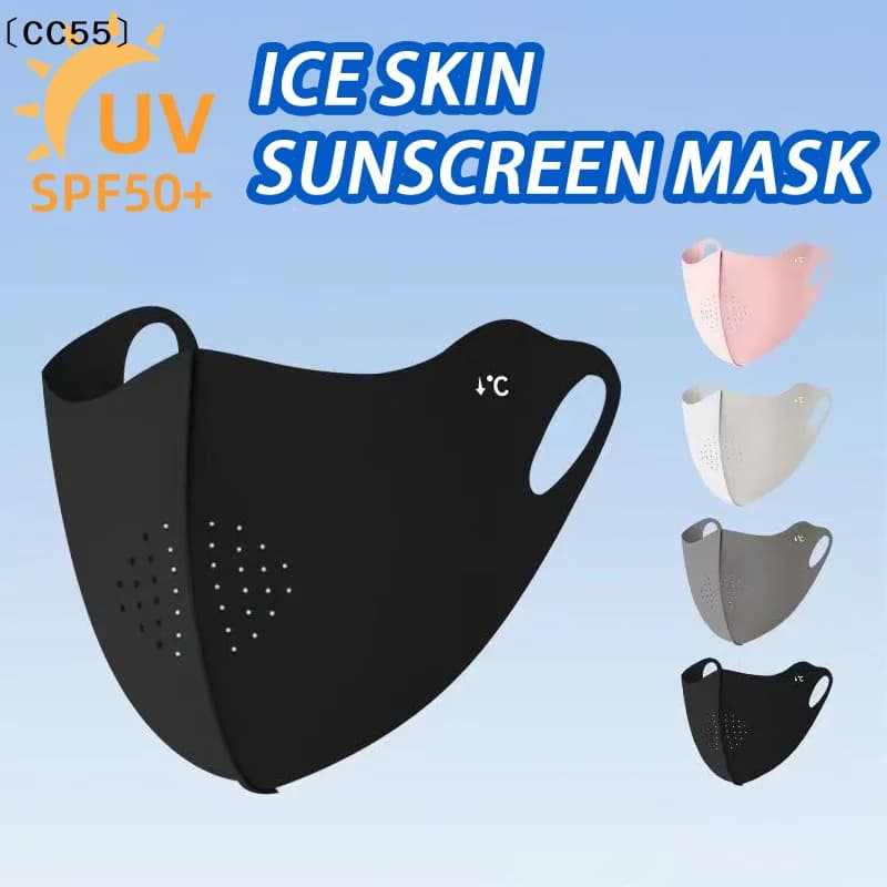 Breathable, Uv-Protective Unisex Summer Thin Ice Silk Face Mask Full Face 3d Seamless〔CC55〕