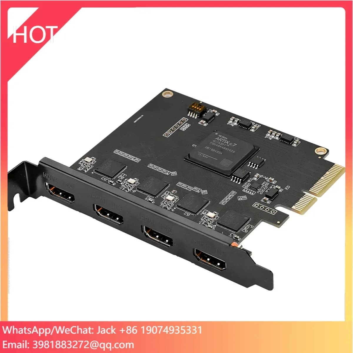Scheda di acquisizione video IOCREST Quad HD MI Interfaccia PCI-e X4 Streaming live multicanale