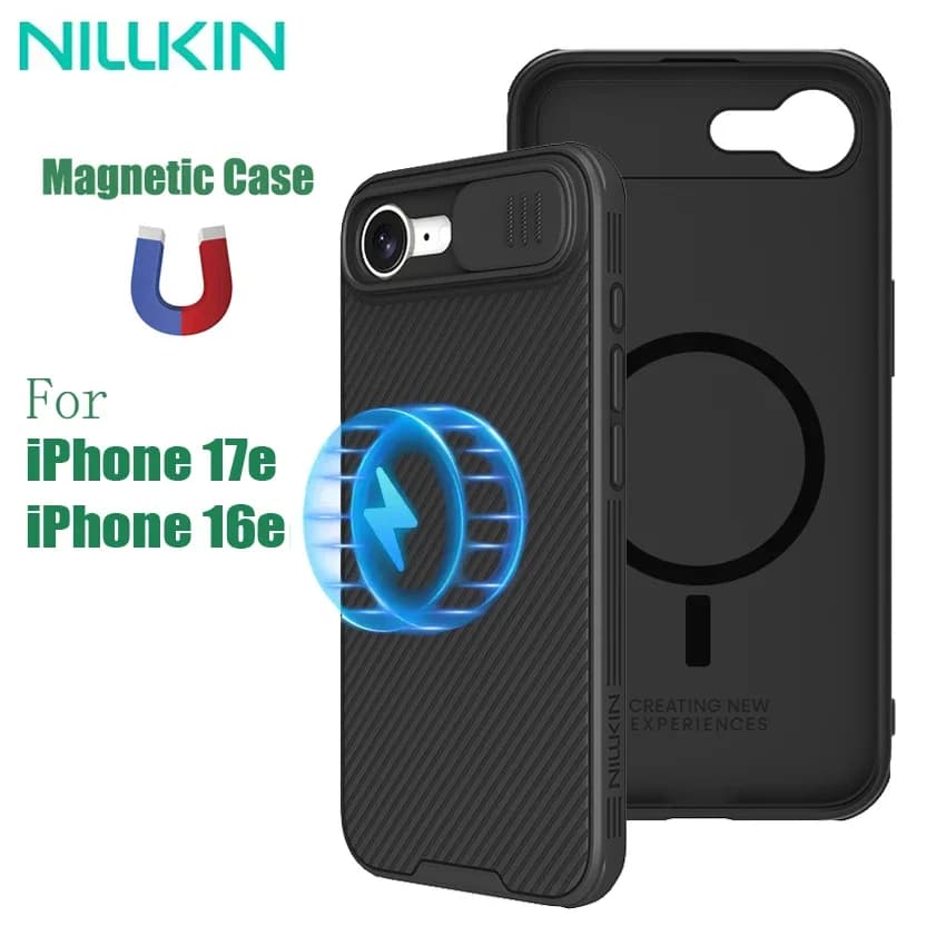 NILLKIN per iPhone 17e / 16e Custodia MagSafe CamShield Pro Antiurto con Ricarica Magnetica e Copri Fotocamera Scorrevole per iPhone 17e