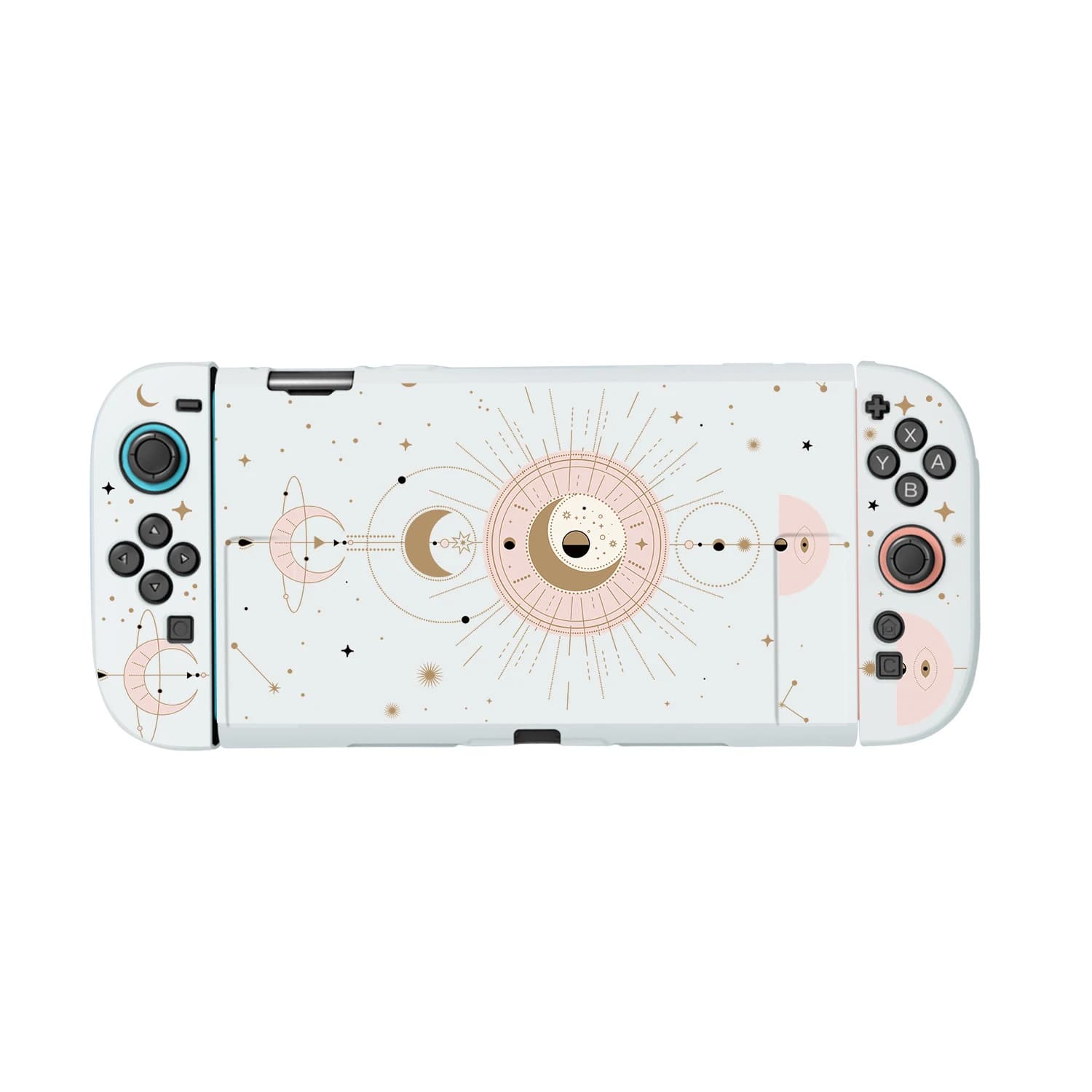 Custodia per Nintendo Switch 2 Funda Cover Shell Dockable Protettiva Trasparente Fasi lunari TPU Switch 2 Accessori Controller JoyCon