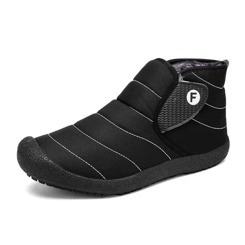 Waterproof Winter Boots for Men Warm Plush Snow Boots Men's Ankle Boots Fashion Black Couples Platform Anti-Slip Winter Shoes
