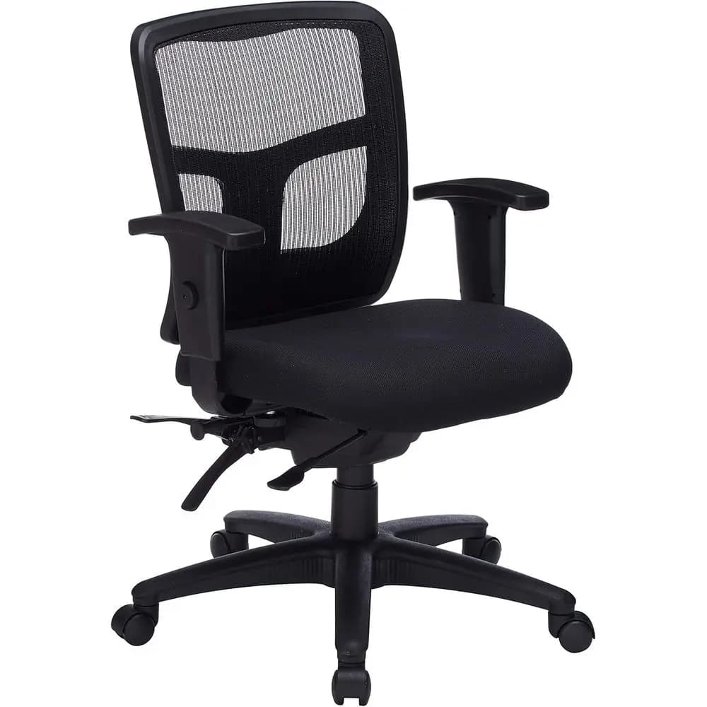 Sedia da Ufficio Girevole in Rete con Supporto Lombare Ergonomico