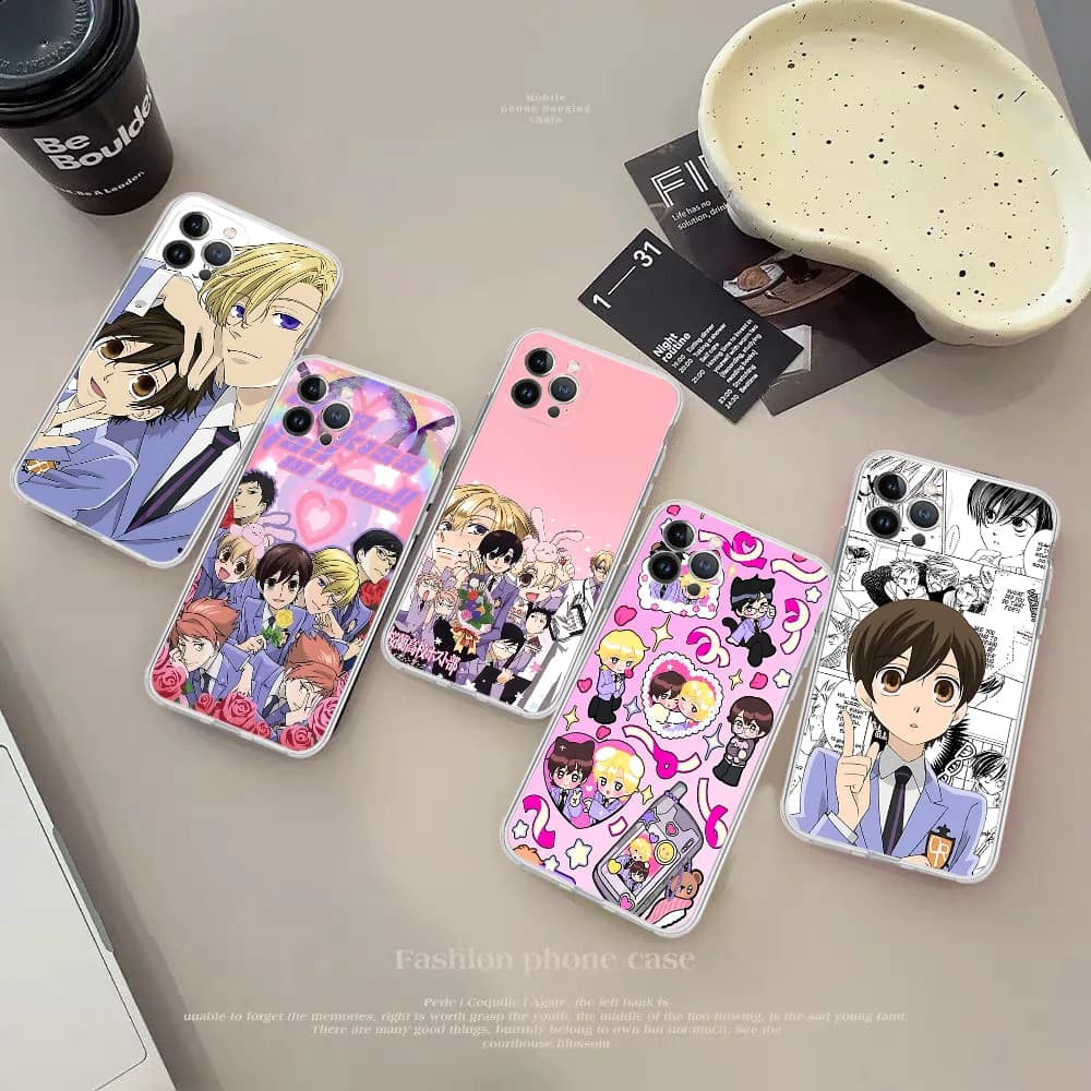 Anime Ouran High School Host Club Cassa Del Telefono Per IPhone 16 15 14 13 12 Mini 11 Pro XS Max XR SE 6 7 8 Plus Copertura In Silicone Morbido