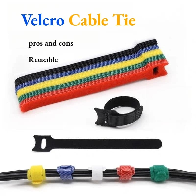 Fascetta per cavi in velcro riutilizzabile da 11 cm 10 pezzi Nastro di archiviazione multiuso per finitura cavi in velcro con differenza multicolore