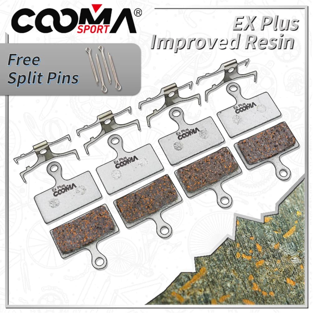 4 paia Ex Plus pastiglie freno bicicletta per Shimano XTR M9000, M9020, M987, M985, M8100, M8000, M785, M7100, M7000, M675, M666, M6100