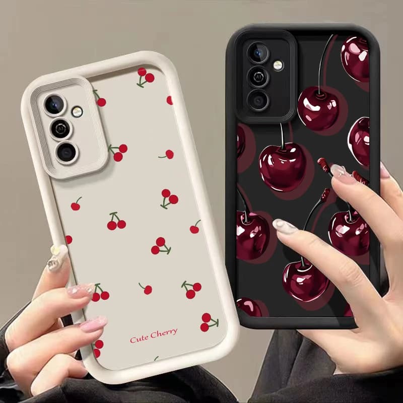Oil Painting Strawberry Cherry Casing For Xiaomi Redmi Note 15 14 13 12 Pro Plus 12S Redmi 15C 15 14C 13C 12C A5 Silicone Case